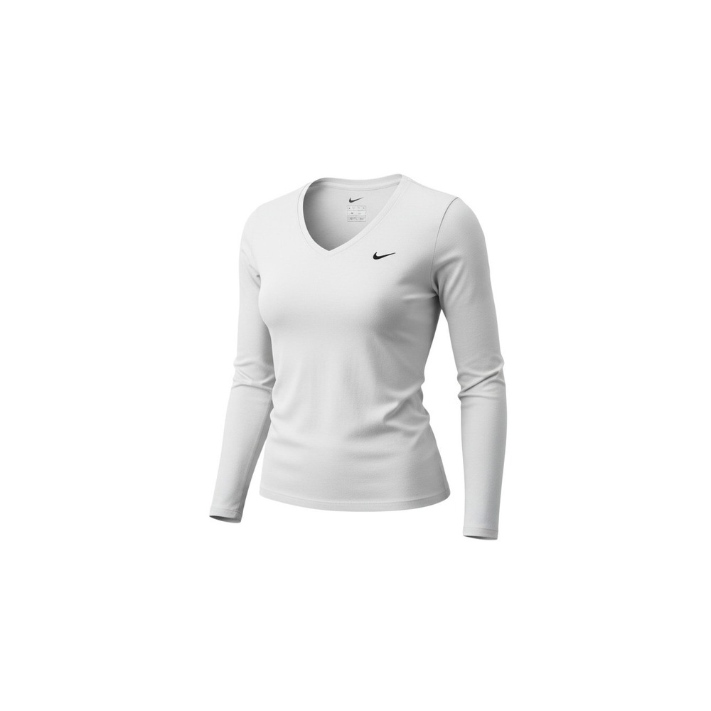 Lacoste V-Neck T-Shirt Mens 6 XL White Pima Cotton Long Sleeve F8330
